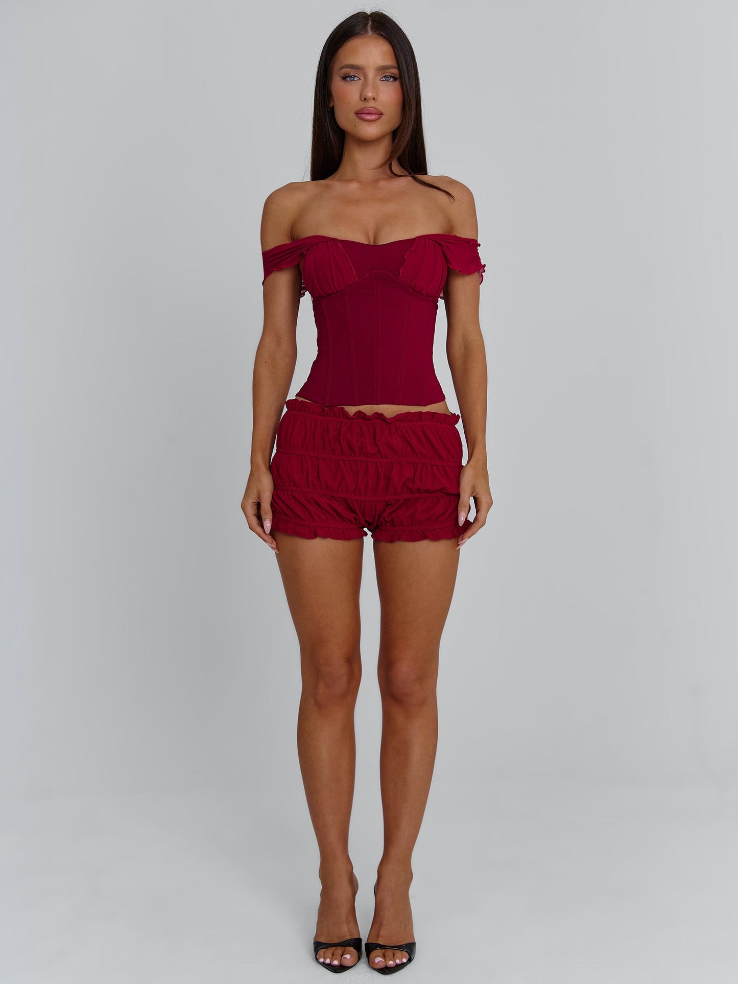 AMAYA TOP DEEP RED
