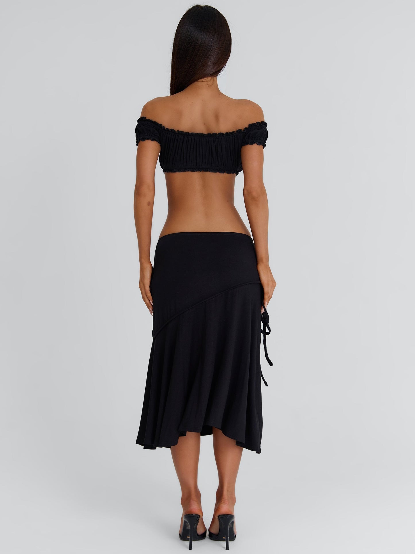 ARRIELLE MIDI SKIRT BLACK