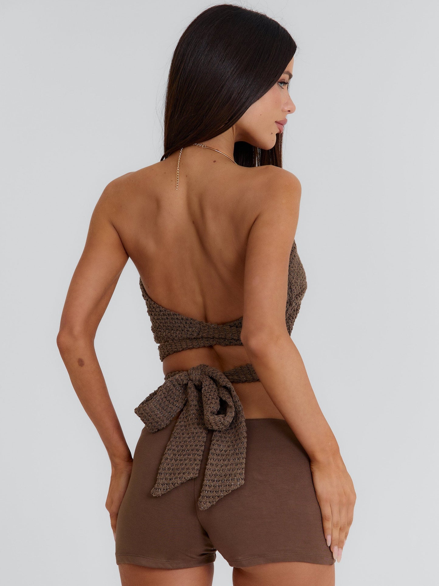 NEVVAEH SHORTS BROWN