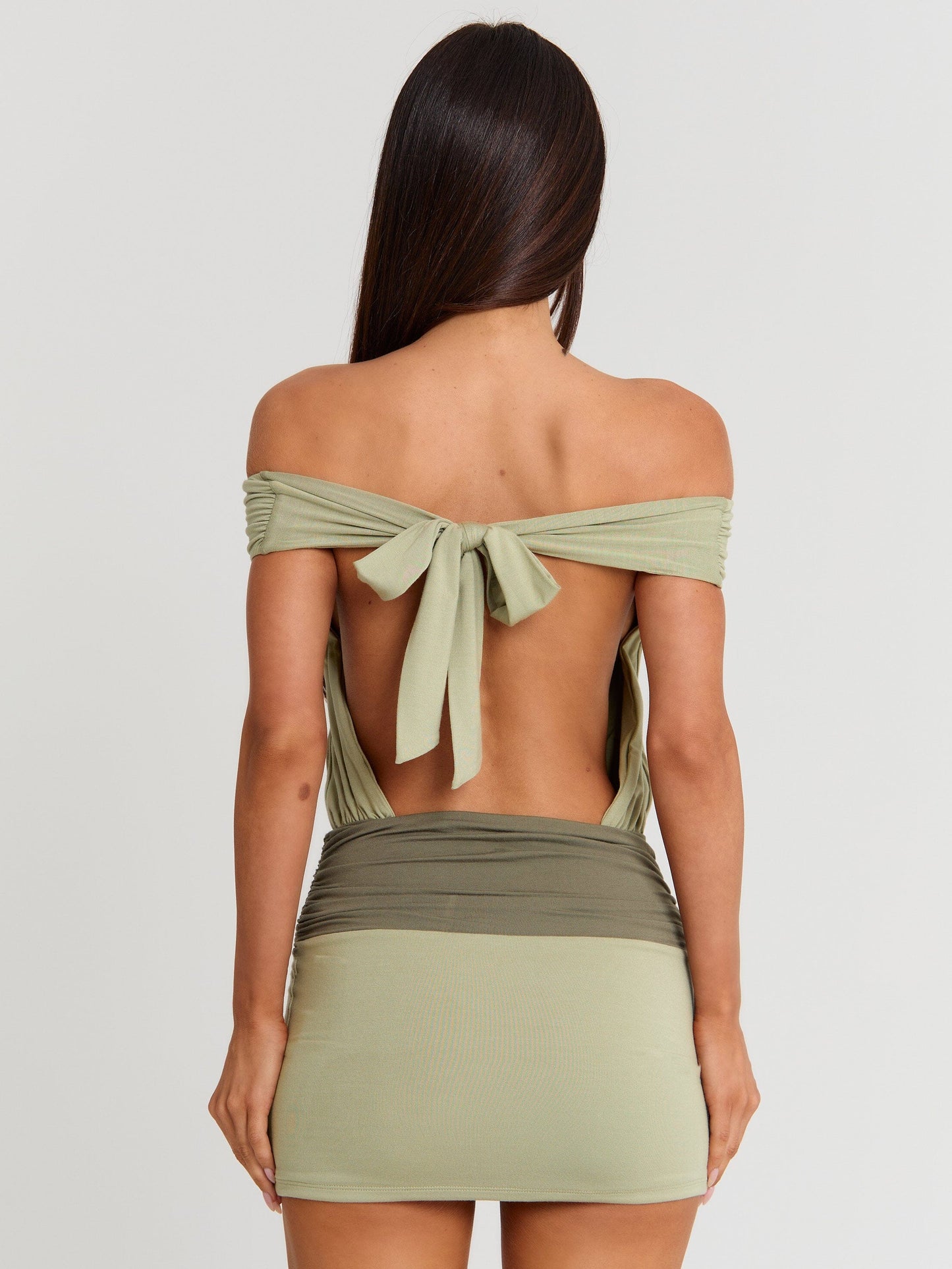 SHILOU MINI DRESS SAGE