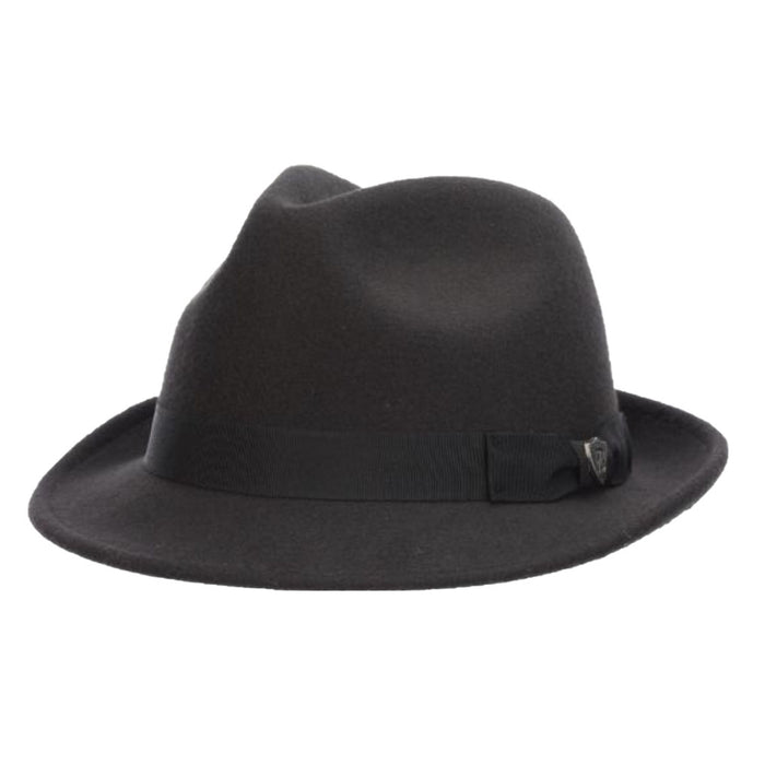 Black ProvatoKnit Fedora for Men - DPC 1921 Hats Fedora Hat Dorfman Hat Co. WP3-BLK2 Black Medium
