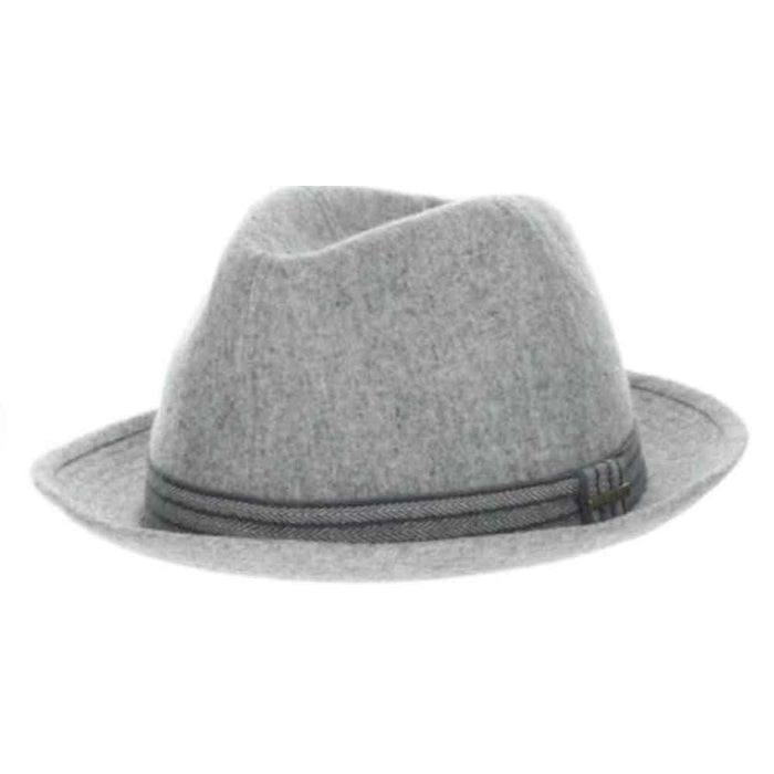 Cashmere Feel Snap Brim Fefora - Stetson Hats Fedora Hat Stetson Hats STW414-GREY3 Grey Large