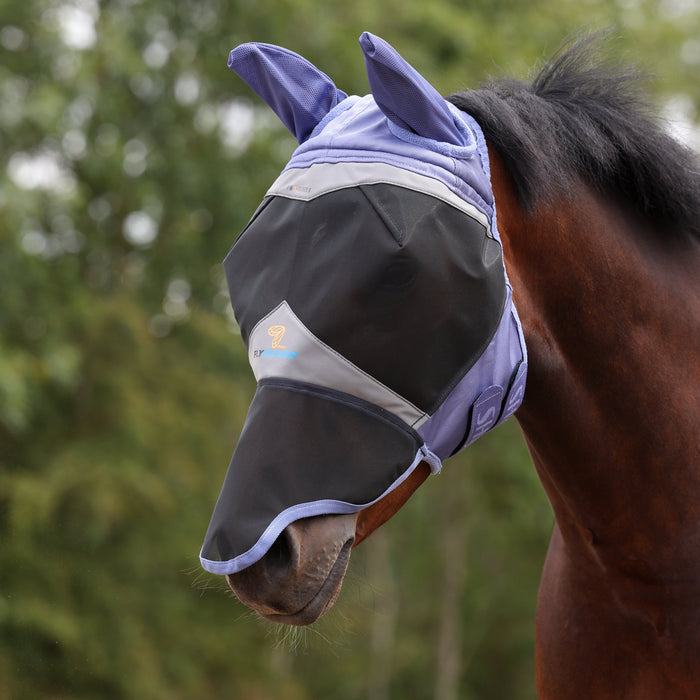 FlyGuard Pro Fine Mesh Fly Mask with Ears & Nose