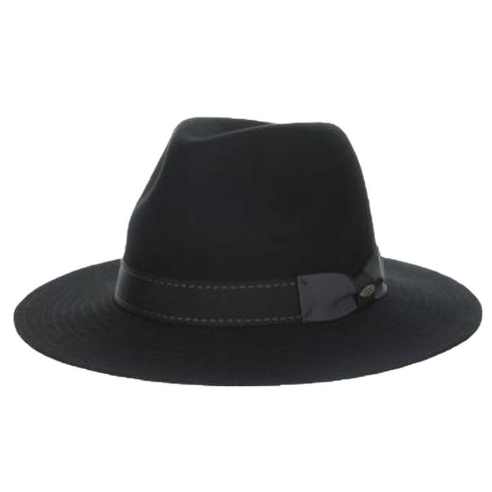Four Seasons Packable Wool Felt Safari Hat - Scala Collection Hats Safari Hat Scala Hats DF213-BLK3 Black Large