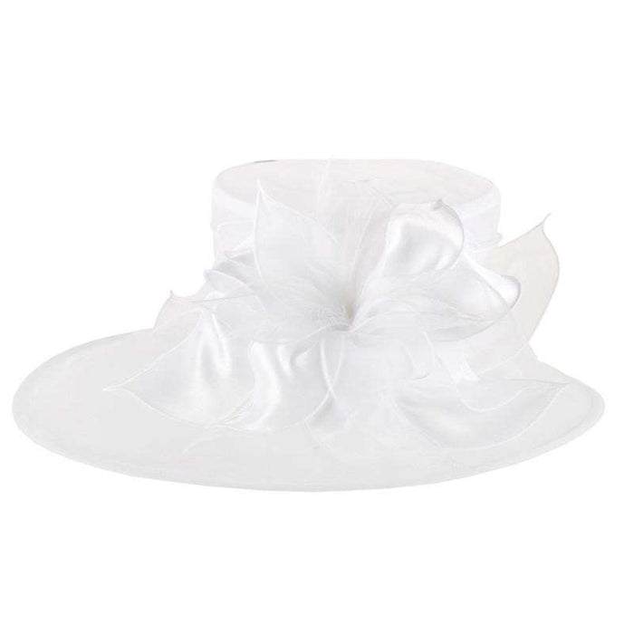 Oval Brim Organza Hat Dress Hat Something Special LA hto1326wh White