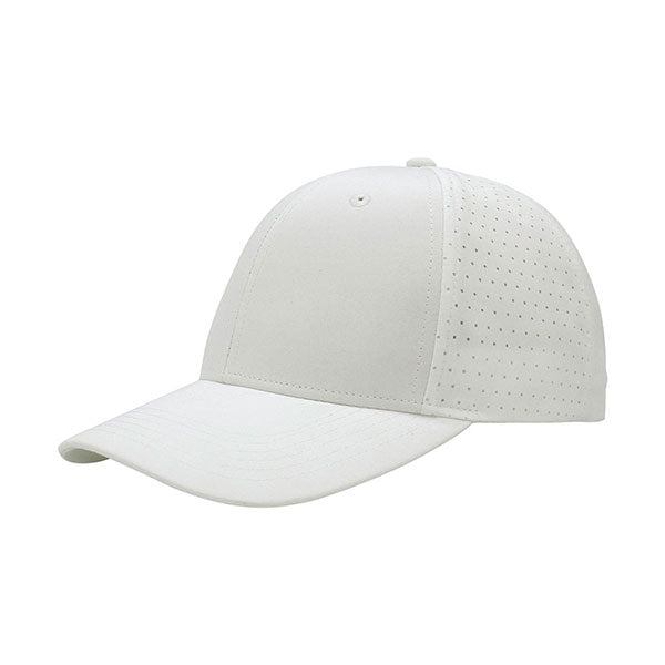Perforated Performance Baseball Cap - MCI Hats Cap MegaCI MC7638-WHT White