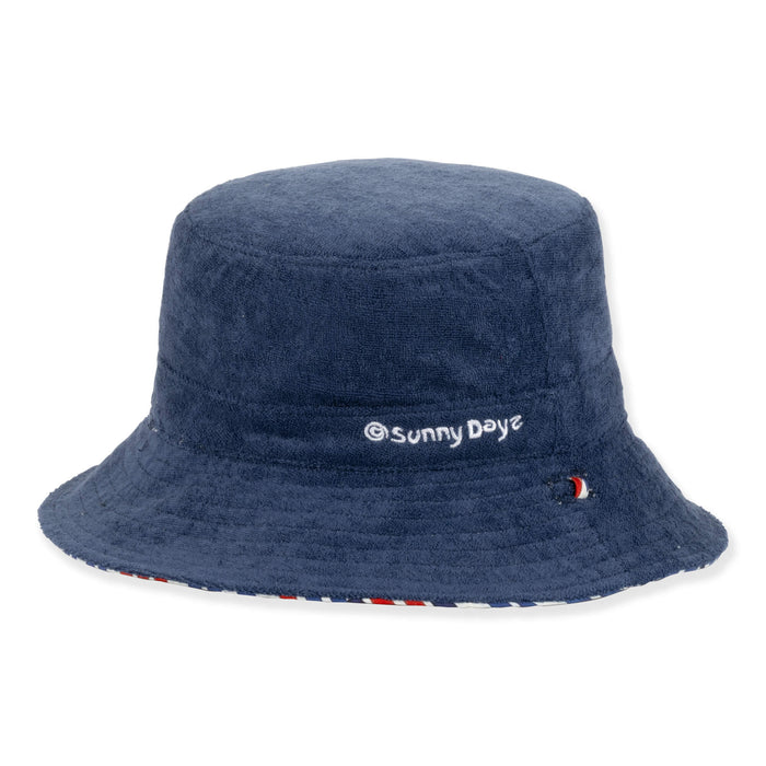 Reversible Stars & Stripes Cotton Petite Bucket Hat - Sunny Dayz® Bucket Hat Sun N Sand Hats