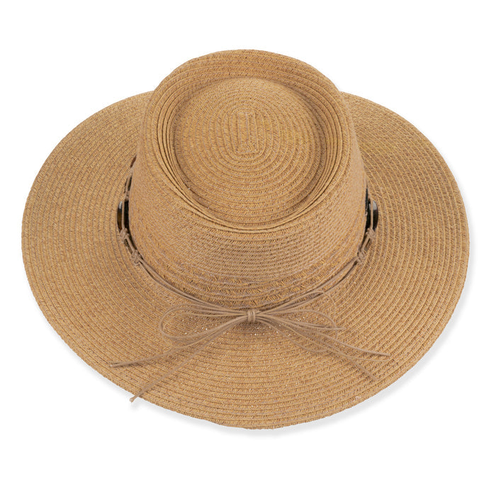 Straw Gaucho Hat with Macrame Band - Sun 'N' Sand Hat Bolero Hat Sun N Sand Hats