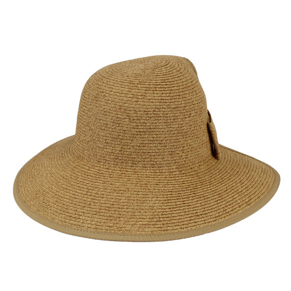 Wide Brim Straw Ponytail Facesaver Sun Hat - Jeanne Simmons Wide Brim Hat Jeanne Simmons Accessories