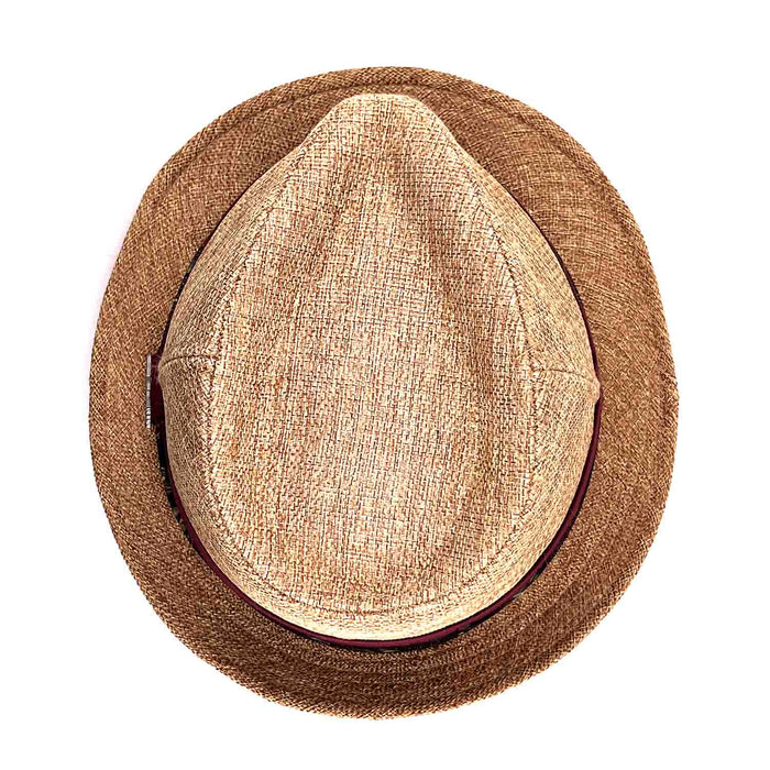 Woven Hemp Fedora Hat with Guitar Pin - Carlos Santana Hats Fedora Hat Santana Hats