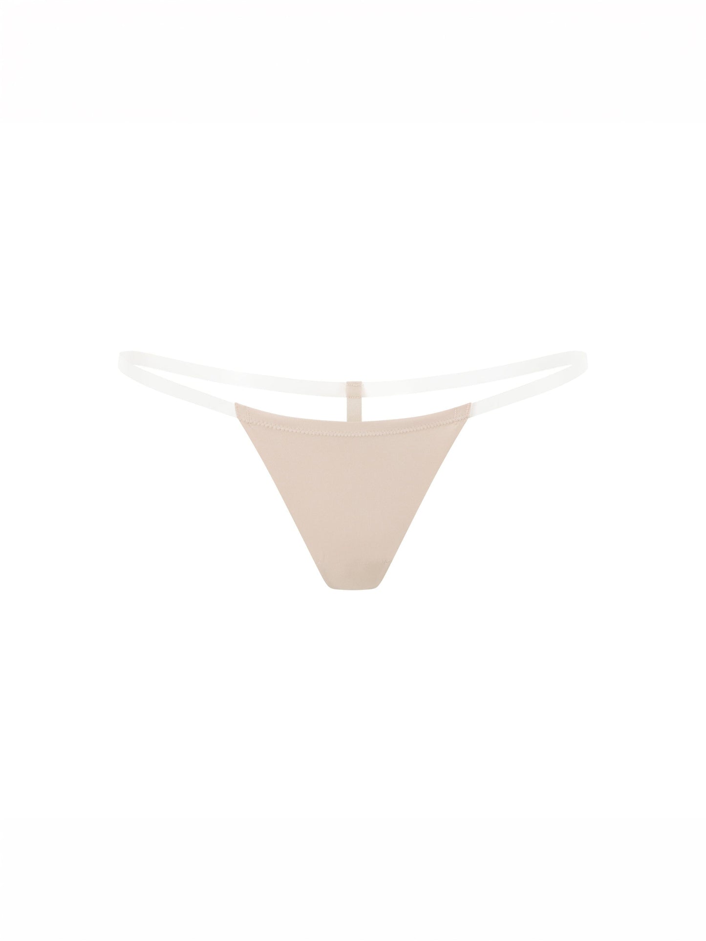 SEAMLESS CLEAR STRAP G-STRING NUDE