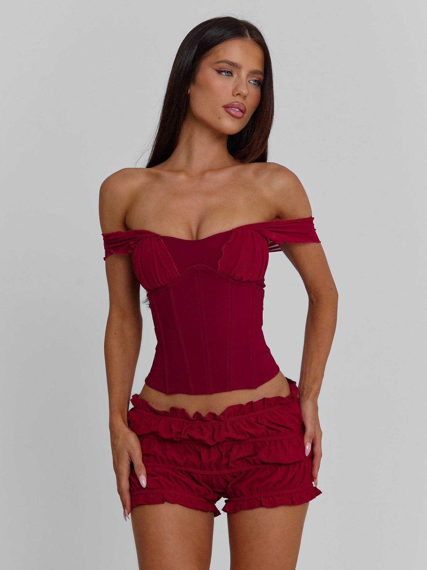 AMAYA TOP DEEP RED