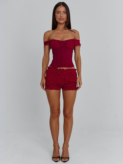 AMAYA TOP DEEP RED