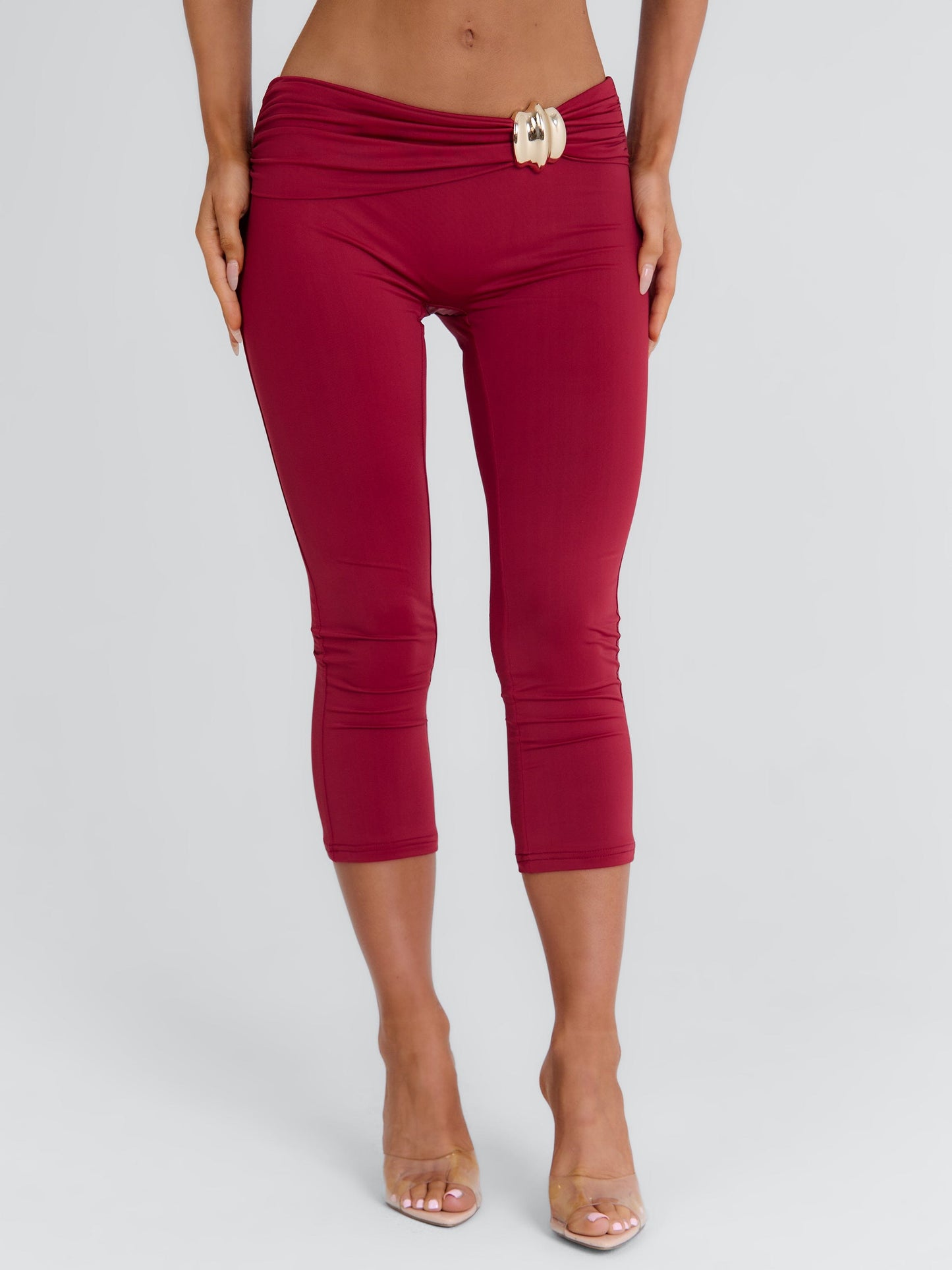 ATHEENA CAPRI PANTS DEEP RED