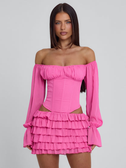 AYANI MINI DRESS HOT PINK
