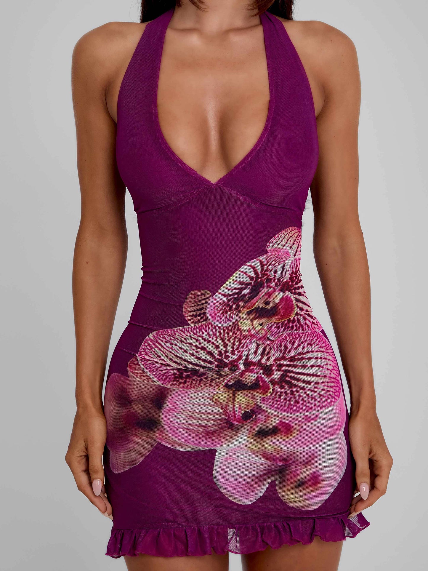 BRENDAI MINI DRESS PLUM