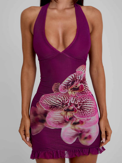 BRENDAI MINI DRESS PLUM