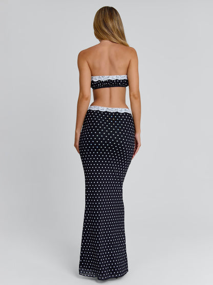 CALI MAXI SKIRT POLKA DOT