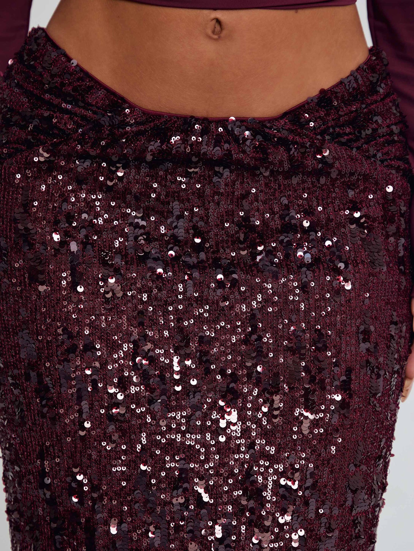 ISLE MAXI SKIRT BURGUNDY