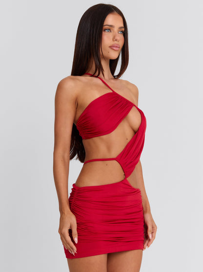 CELINE MINI DRESS RED