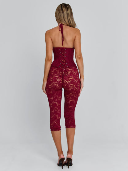 CENDRE PLAYSUIT BURGUNDY
