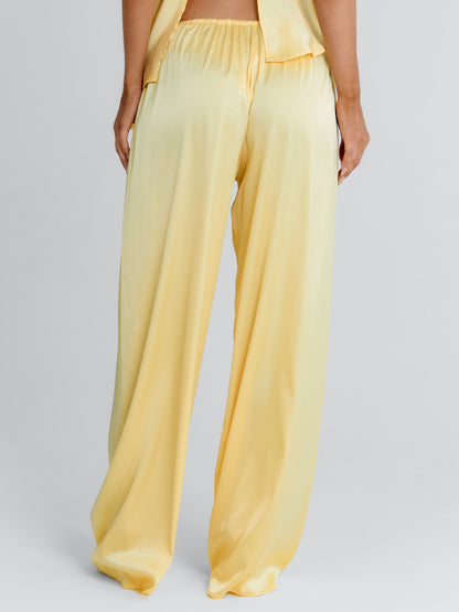 CLOVELLY SATIN PANTS YELLOW