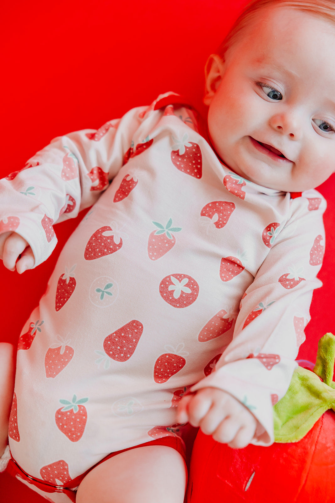 Long Sleeve Bodysuit - Strawberry