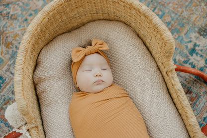 Rib Knit Swaddle Blanket - Dolce
