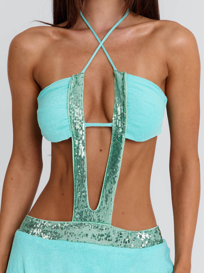 DARLA MINI DRESS TEAL