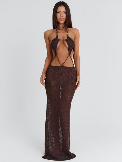 DELLA MAXI DRESS CHOCOLATE BROWN