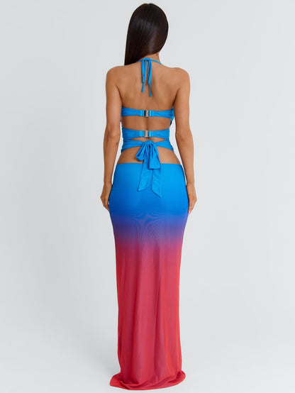 ELLEE MAXI DRESS BLUE OMBRE