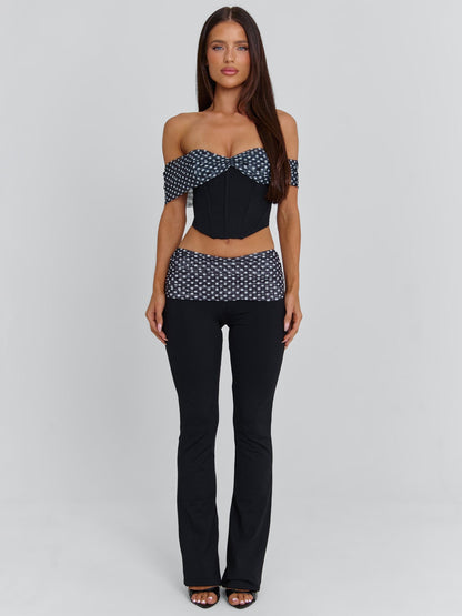 EMIL PANT BLACK POLKA DOT