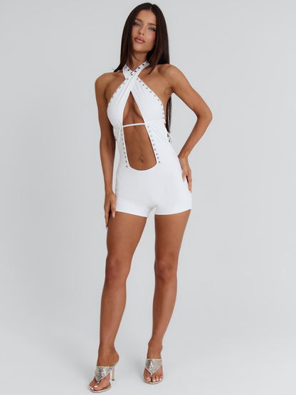 EMILIEE PLAYSUIT WHITE