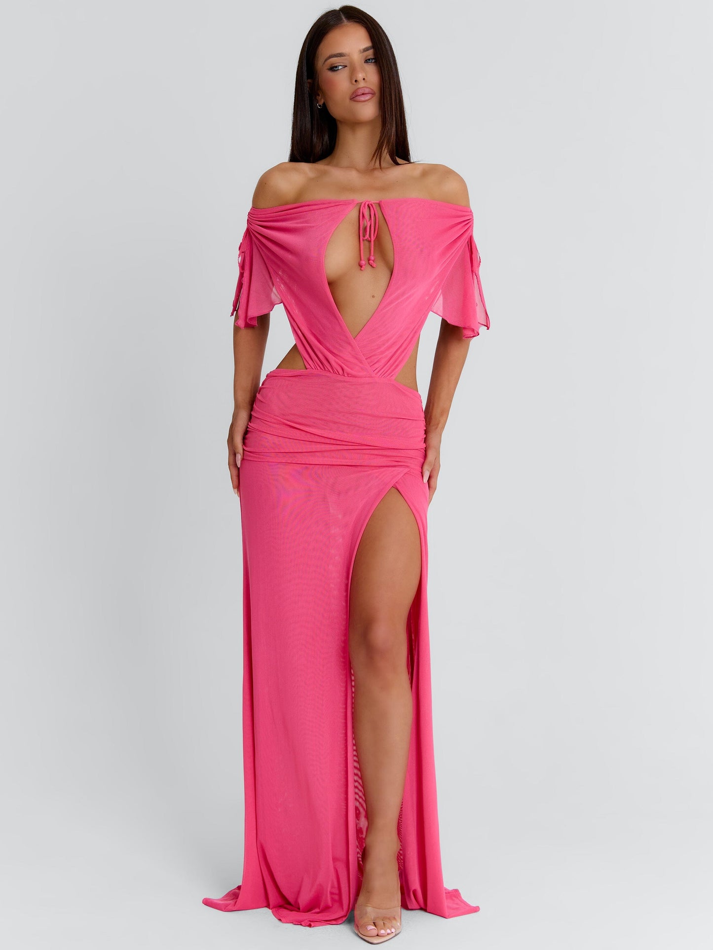 EMMALEY MAXI DRESS HOT PINK