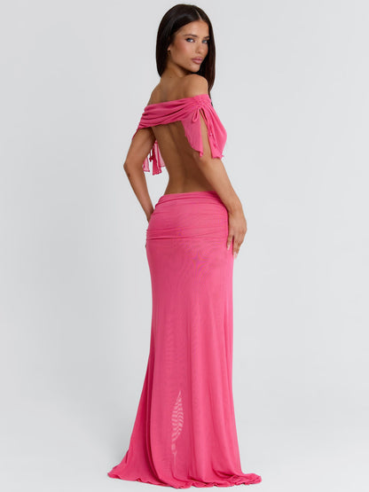 EMMALEY MAXI DRESS HOT PINK