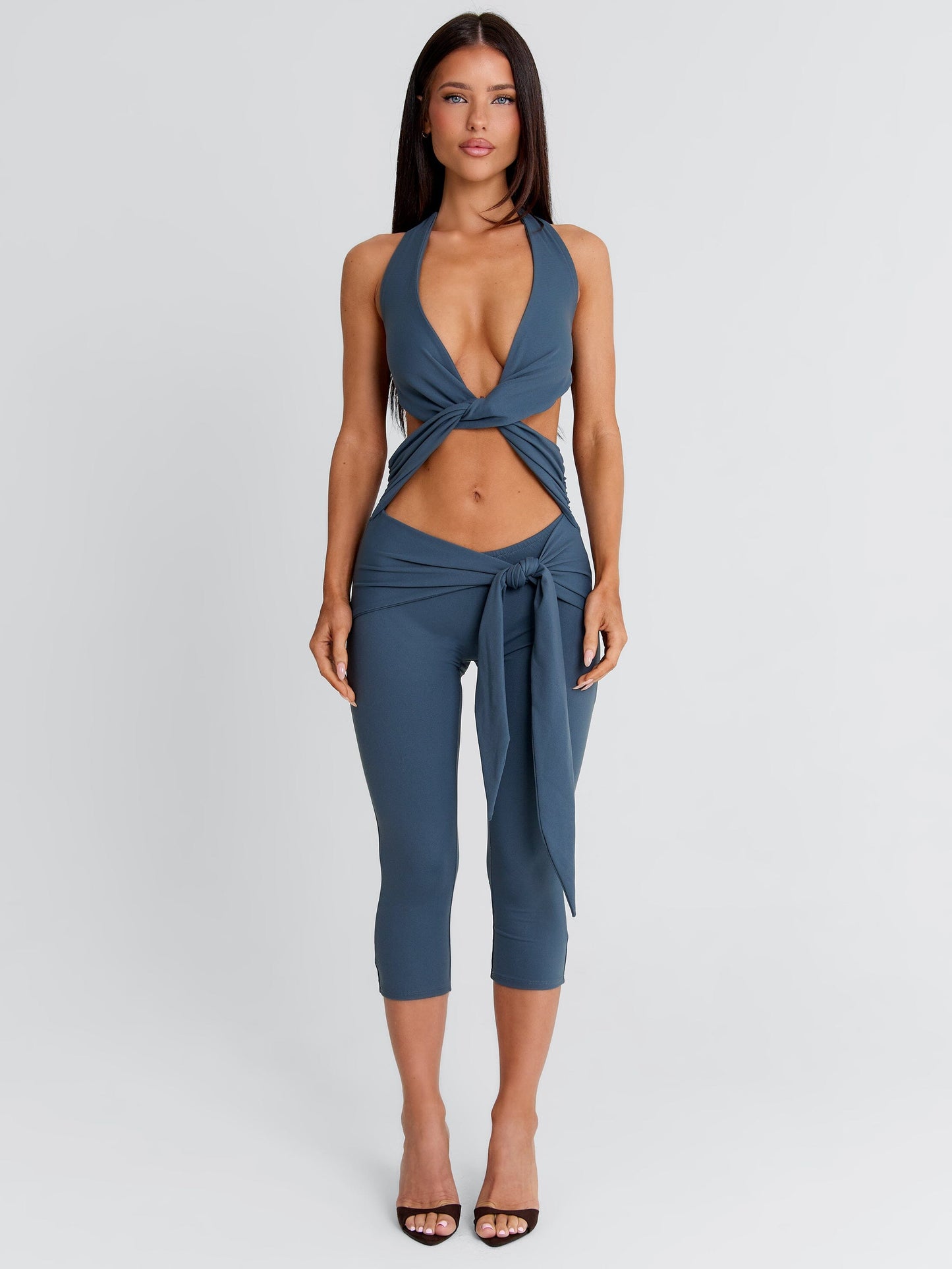 EUGENIA CAPRI JUMPSUIT SLATE