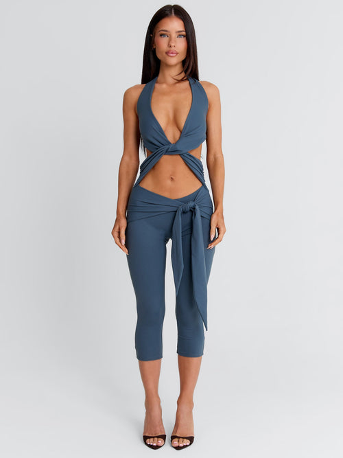 EUGENIA CAPRI JUMPSUIT SLATE