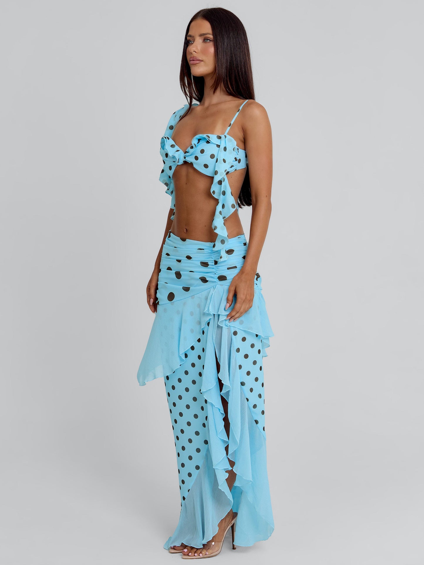 FARWIN TOP BLUE POLKA DOT