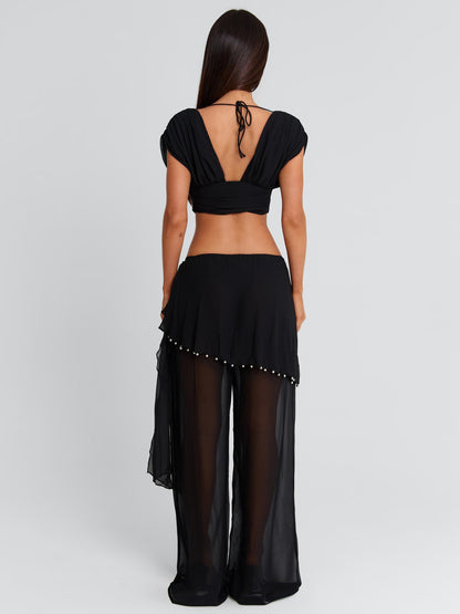 HAILLIE TOP BLACK