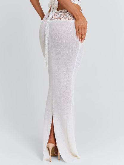 HARRIETT MAXI SKIRT WHITE