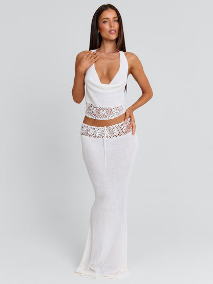 HARRIETT MAXI SKIRT WHITE