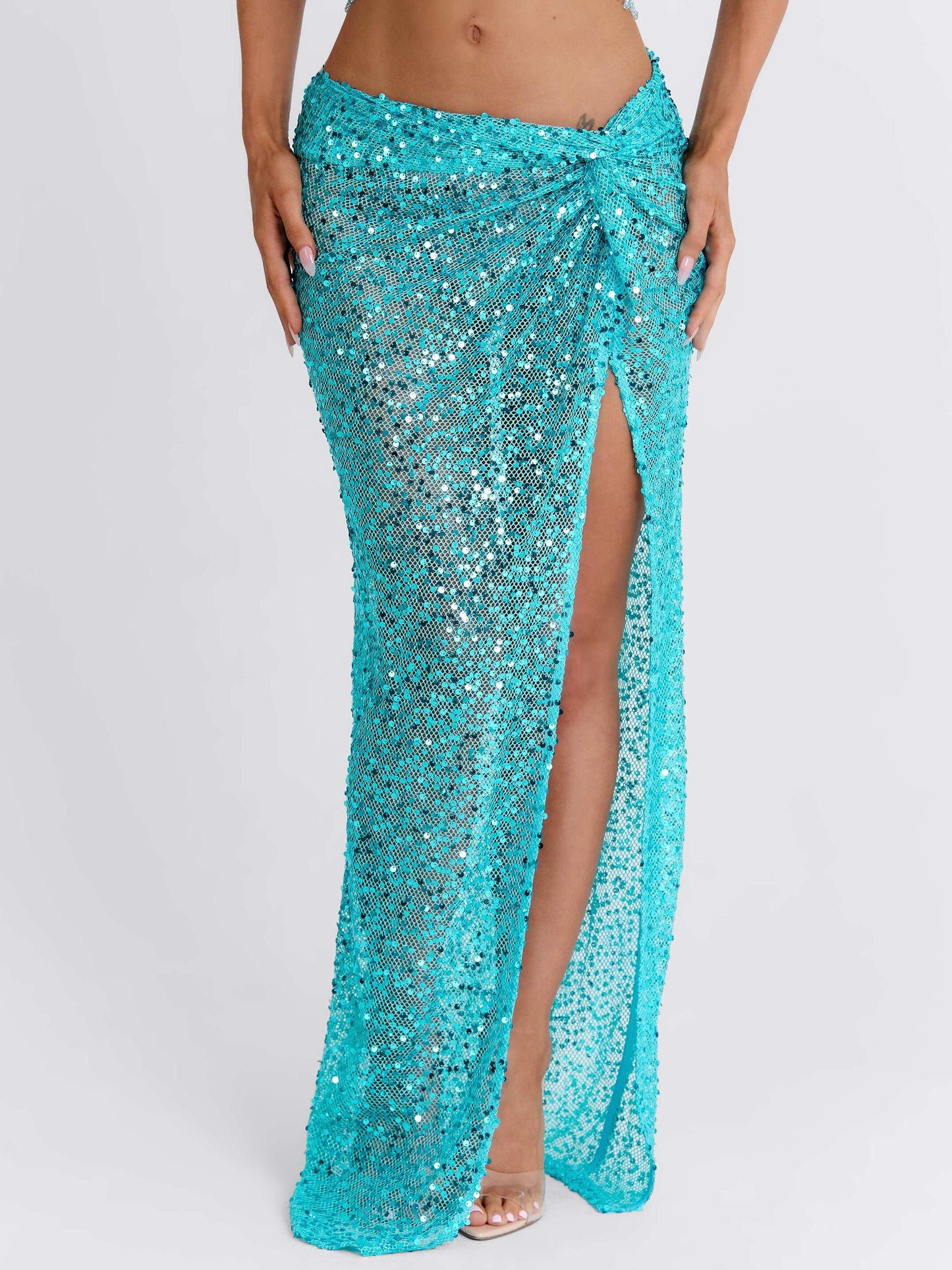 HARRPER MAXI SKIRT TURQUOISE