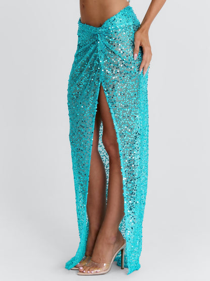 HARRPER MAXI SKIRT TURQUOISE