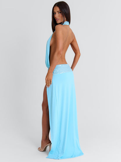 IMENA MAXI DRESS BLUE