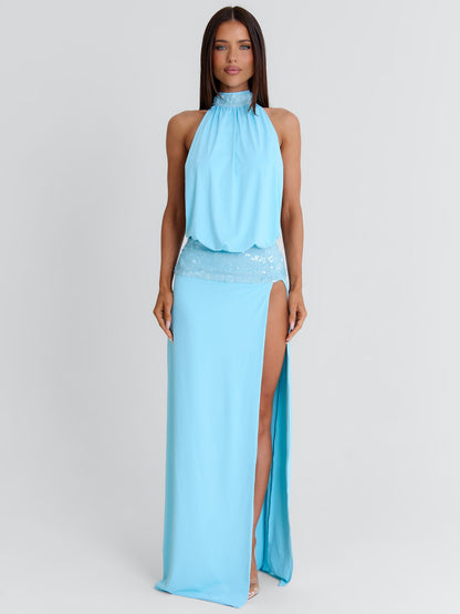IMENA MAXI DRESS BLUE