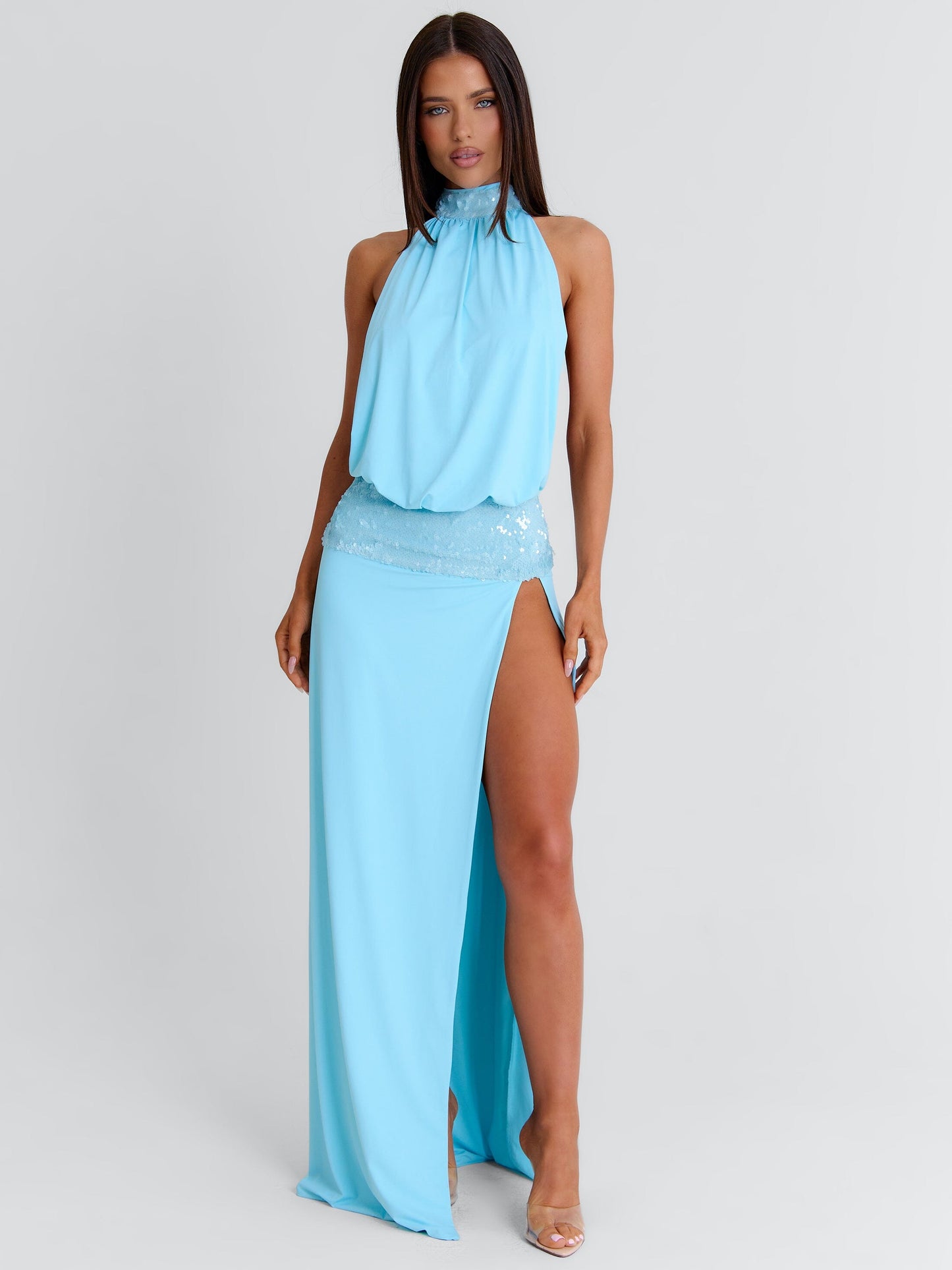 IMENA MAXI DRESS BLUE