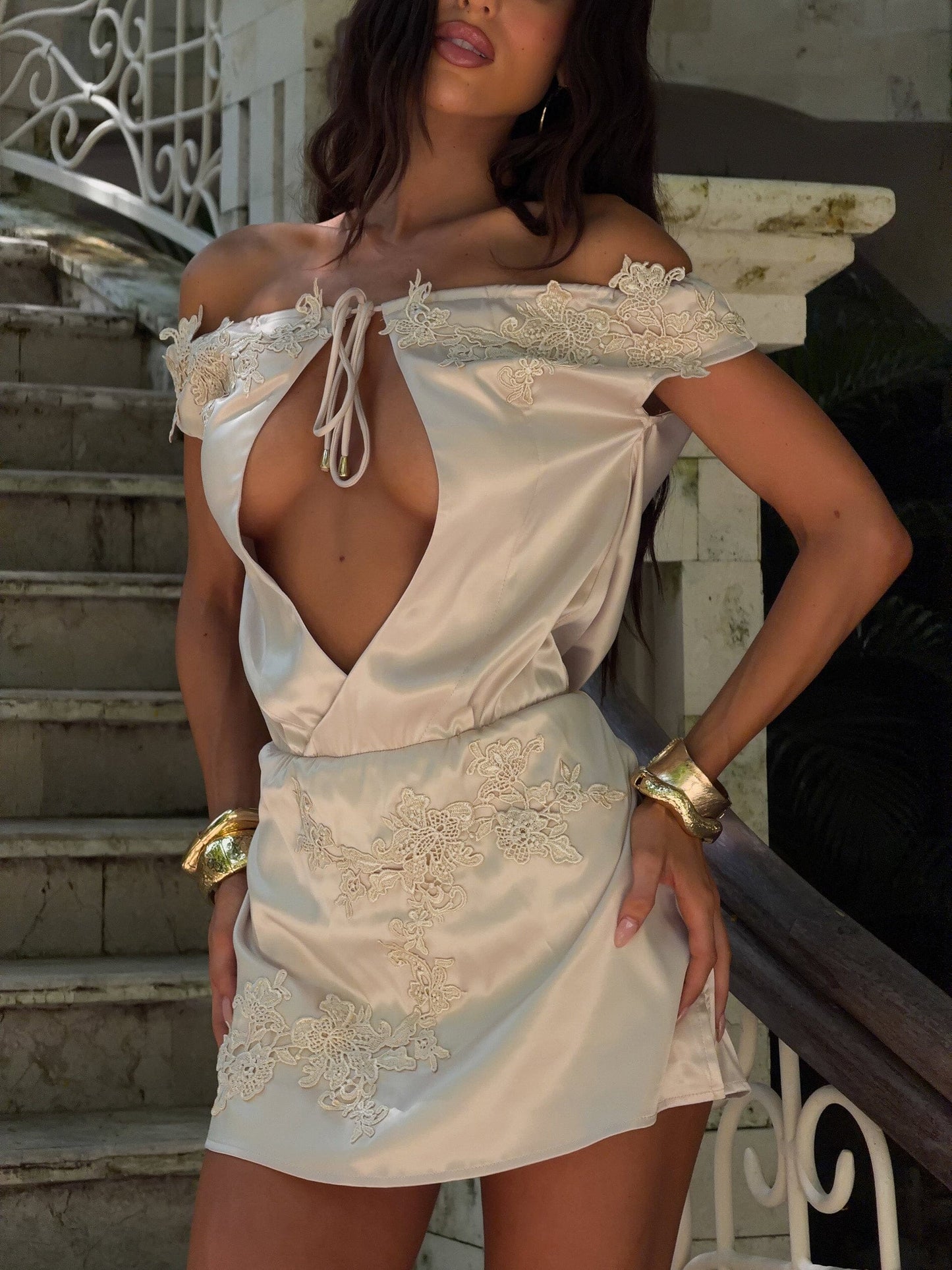 LILLIANNE MINI DRESS IVORY