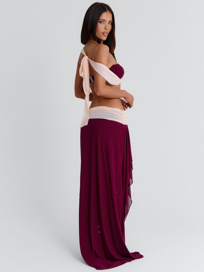JADAI MAXI SKIRT WINE
