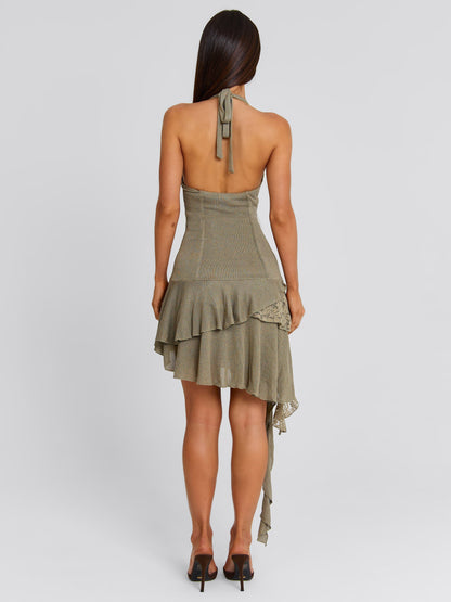 JAQUIE MINI DRESS KHAKI