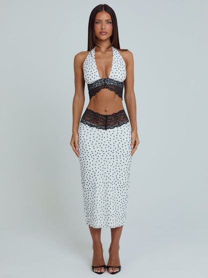 JAZARA TOP BLACK POLKA DOT